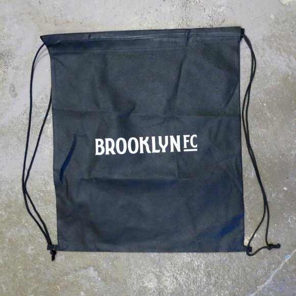 Soccer BROOKLYN FC NYC Drawstring Tote Bag Sack Black NEW - Picture 1 of 1
